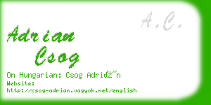 adrian csog business card